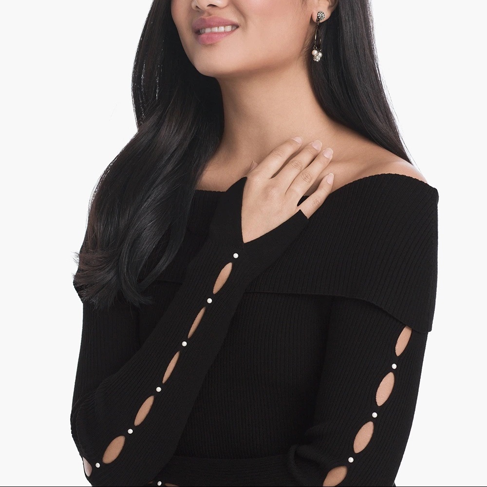 WHBM | Pearl Sleeve Sweater